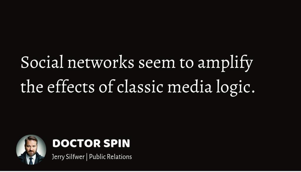 SpinAcademyPR's tweet photo. Unlike traditional media logic, social media logic is more participatory and interactive in nature.

Read more 👉 https://t.co/gGDPTIeMwO

#PublicRelations https://t.co/Lq4tZfzj1V
