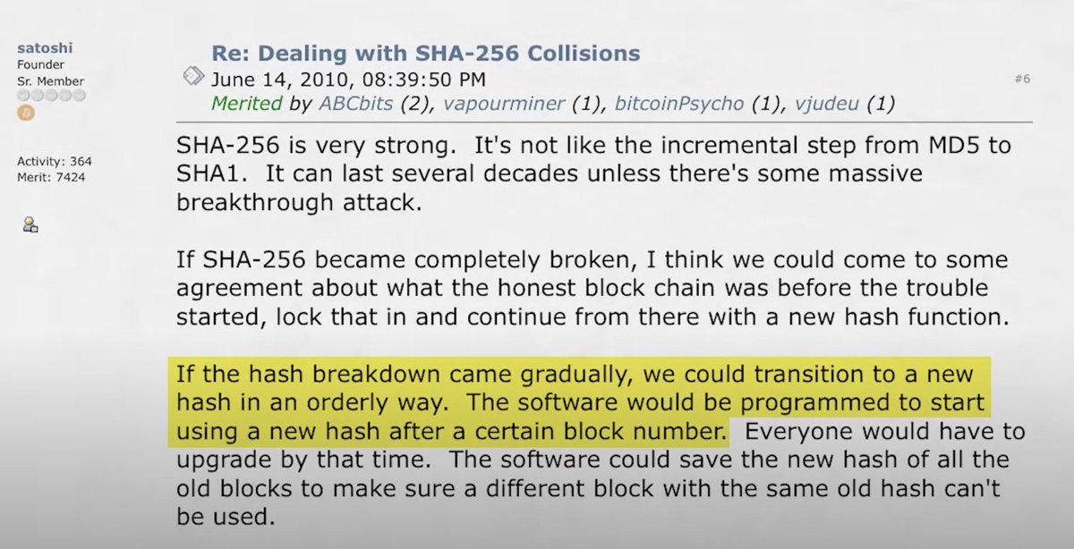 VaidenSpace's tweet photo. Despite Google's new Willow quantum chip breakthrough1, Bitcoin remains secure. Why? The protocol was brilliantly designed to allow hash algorithm upgrades if needed. Even in a post-quantum world, BTC can adapt. That's the power of open-source innovation! 🚀 https://t.co/xzE05YoLm8