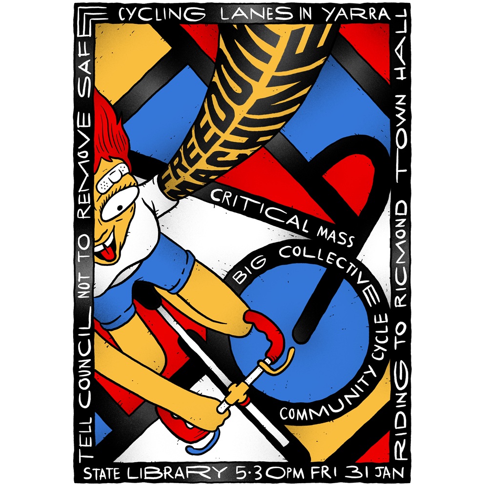 Announcing ... Critical Mass Yarra
5.30pm, Fri 31 Jan 2025, State Library, CBD
🚴Riding through our traditional home grounds of Fitzroy, Collingwood &amp; Richmond. 
Our safe, well-used protected bike lanes are at risk
➡️ criticalmass.melbourne