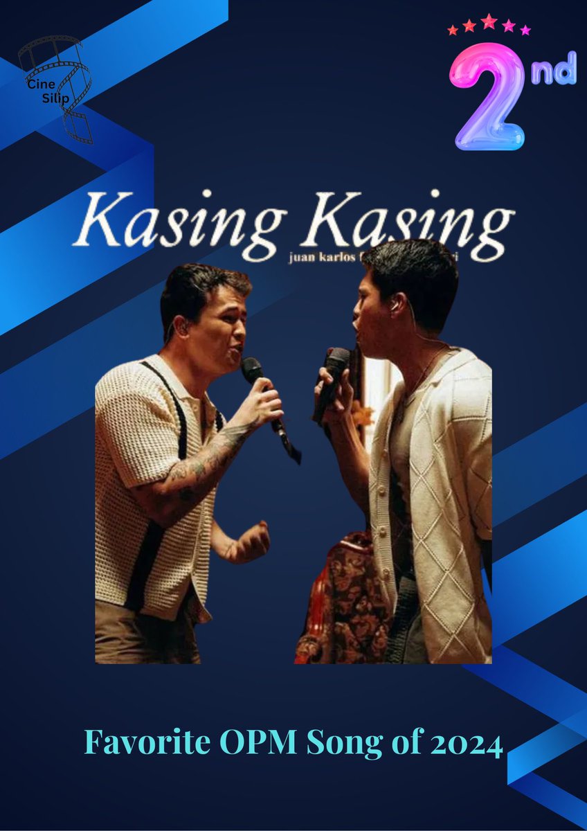 _cinesilip's tweet photo. #KasingKasing by @karloslabajo__ and @kyle_echarri is also on the 2nd spot of Favorite OPM Song as of 1:30PM today.
Click here: 👉 https://t.co/5tnz8YLzRQ
#JuanKarlos #KyleEcharri
Vote Now! https://t.co/Mgf7ifZVJz