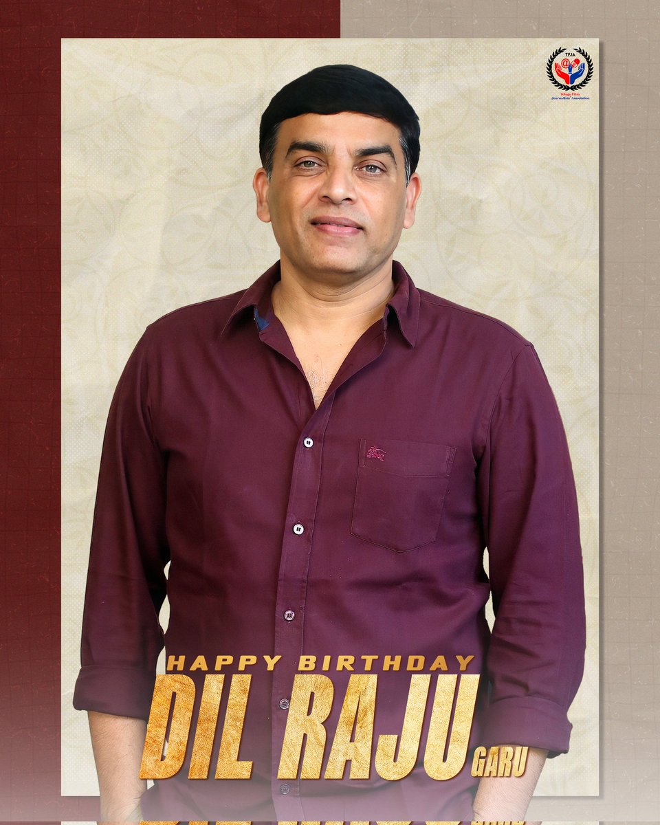 Wishing the Dynamic producer #DilRaju Garu a very Happy Birthday 🤩

May this year be filled with unparalleled joy and grand success with #GameChanger and #SankranthikiVasthunam 💥

#HappyBirthdayDilRaju #GameChanger #HBDDilRaju #TFJA