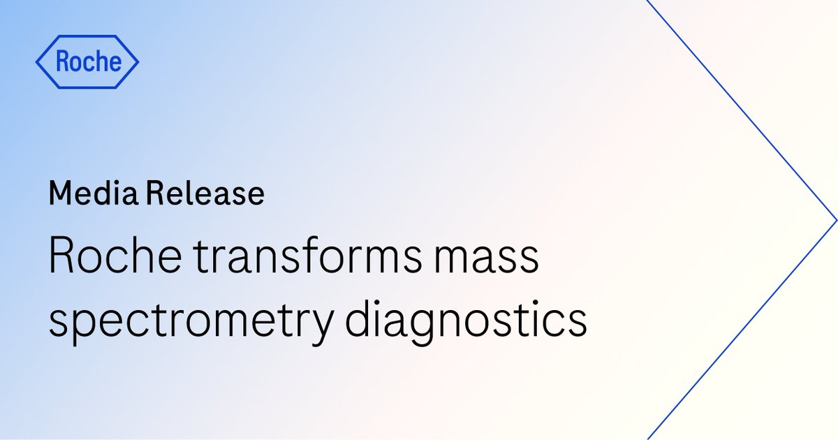 Roche's tweet photo. #MEDIA - We are pleased to announce the launch of our new solution to transform clinical mass spectrometry. Learn more: https://t.co/XPUQTUqE2V 

#massspectrometry #innovation #diagnostics #RocheMassSpec

$ROG $RHHBY https://t.co/DzzO3cB6Cb