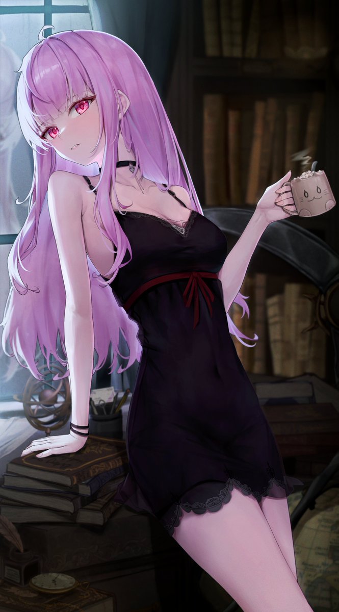 Calliope in her nightdress
#callillust #カリイラスト