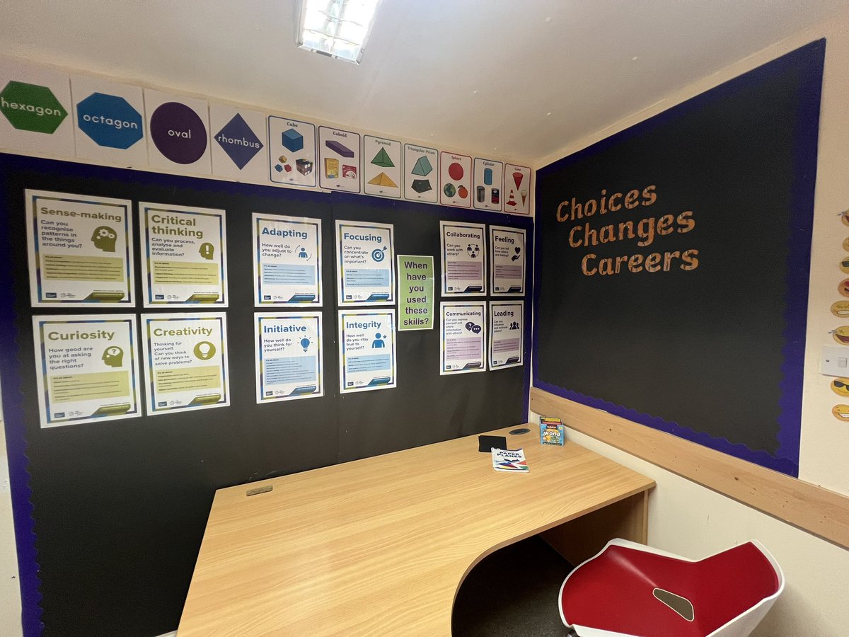 IWBSFalkirk's tweet image. The transformation of the Number Nook continues, with the addition of a careers and work skills area #Maths #DYW