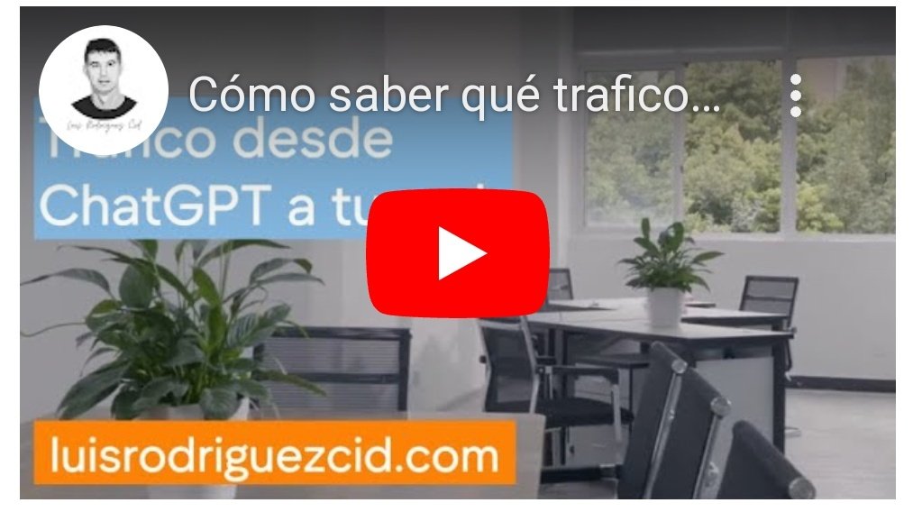 📊 📈  ¿Cuánto tráfico está trayendo ChatGPT a tu web? 

✔️  Google Analytics 4

💠 Tráfico web
💠 URLs clave 

➡️ luisrodriguezcid.com/analitica/cono…

#ChatGPT #ga4 #Marketing 

By <a href="/LuisRodriCid/">Luis Rodríguez Cid</a>