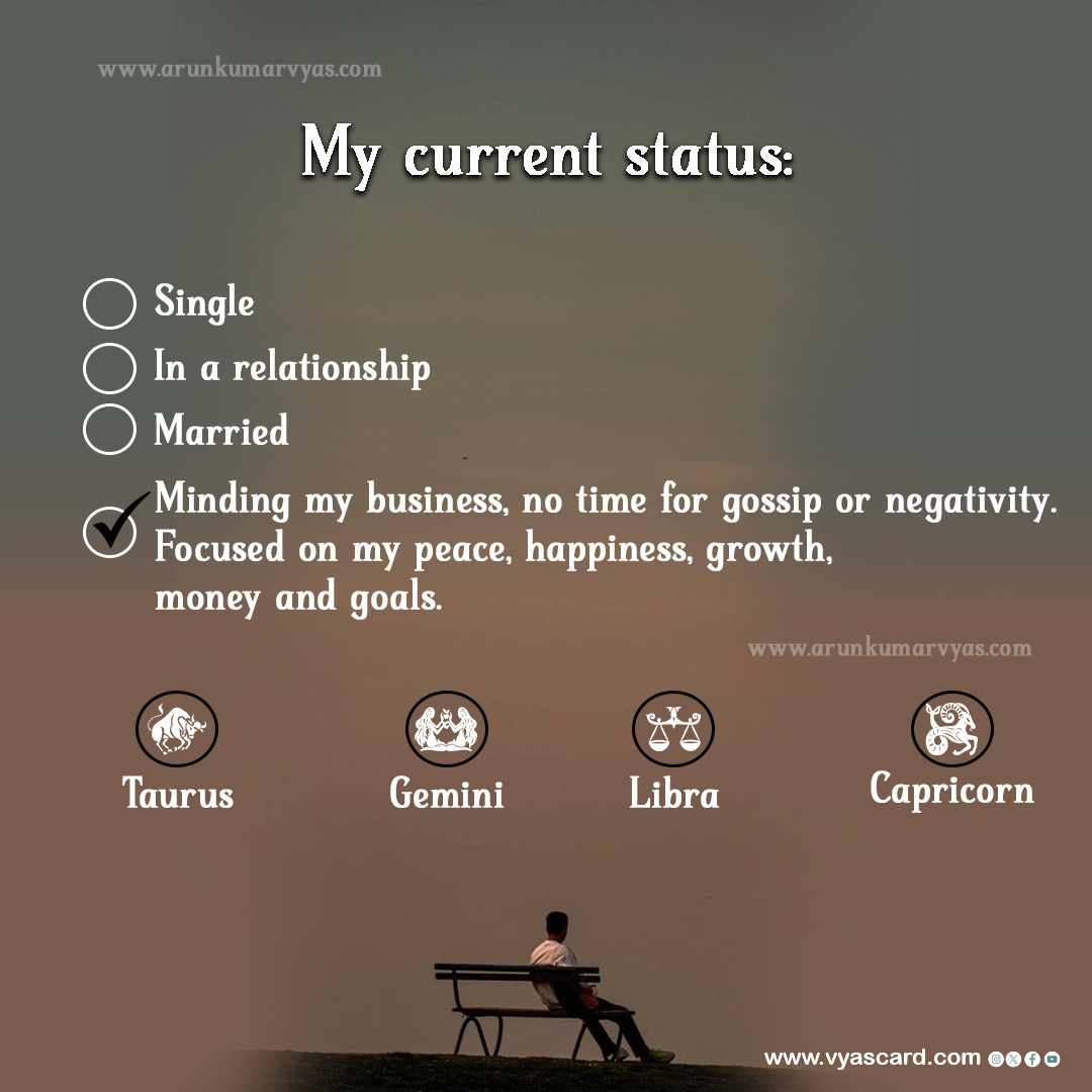 Arunastrology's tweet photo. Current Status✅
#arunkumarvyas #vyascard #astrology #taurus #gemini #libra #capricorn #currentstatus #single #marries #inrelationship #gossip #business #growth #happiness #money #goal https://t.co/Cd3XSqMxPX