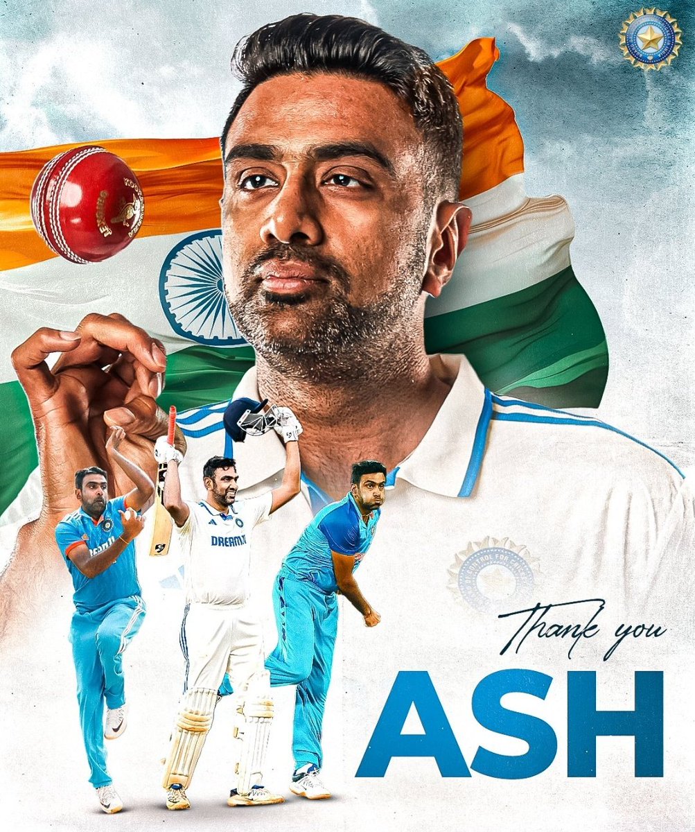 🚨 End of an Era ! 🚨

✅ 113 Matches
✅ 537 Wickets 🎯
✅ 31 Five-Wicket Hauls 🖐️
✅ 7 Ten-Wicket Matches 🔟
✅ India’s GOAT Off-Spinner!

Thank you, Ashwin, for the memories &amp; match-winning spells! 💙

#INDvAUS #Ashwin #GabbaTest 
#INDvsAUS