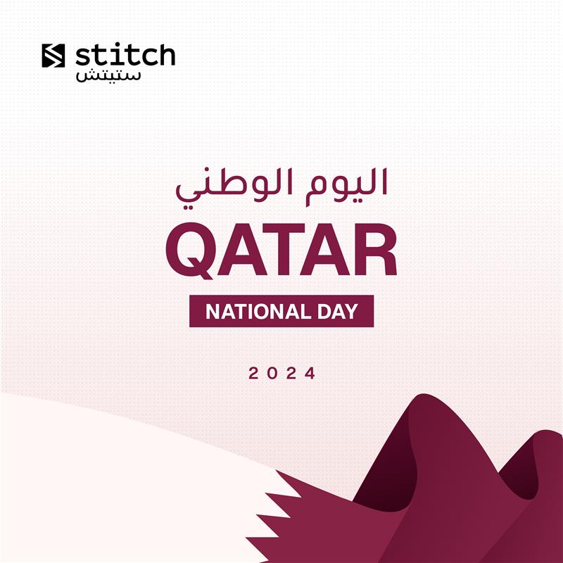 StitchHQ's tweet photo. بمناسبة اليوم الوطني لدولة قطر، تتقدم شركة ستيتش بأسمى آيات التهاني والتبريكات، مُحتفلةً بدولةٍ بنَتْ صَرحَها على الابتكار والطموح.

نُجدد التزامنا بالعمل معاً نحو مزيدٍ من التقدم والازدهار، وكل عام ودولة قطر وشعبها بألف خير. https://t.co/8gzCR9BwYl