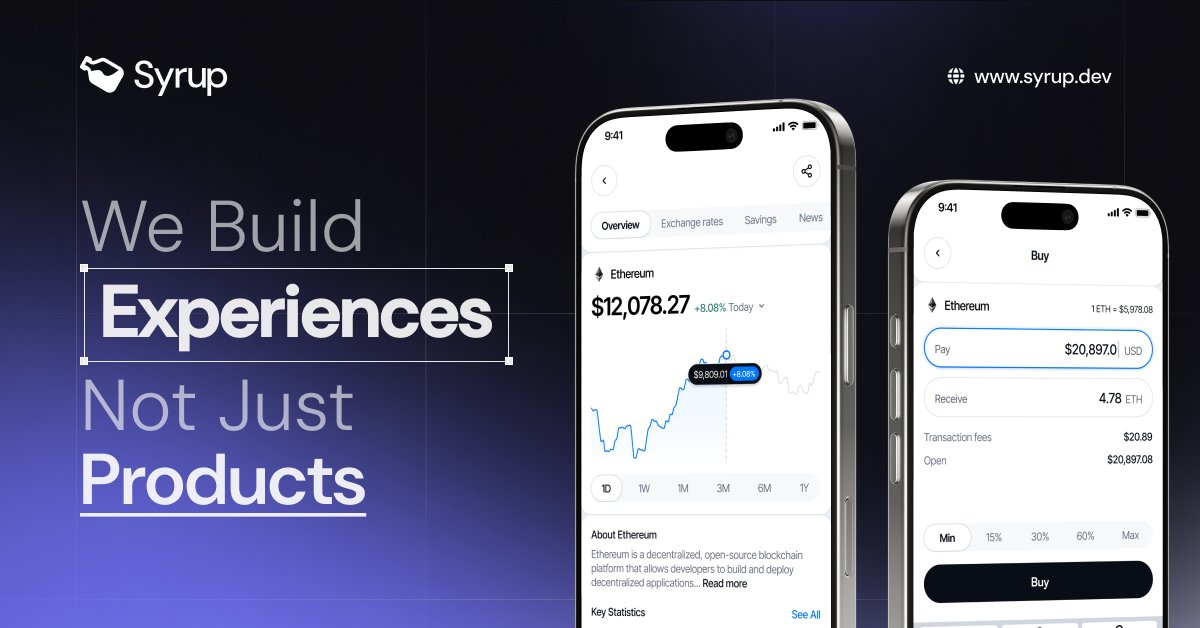 syrupdev_'s tweet image. 🚀 Ready to elevate your app? 🚀 At Syrup, we specialize in turning your ideas into stunning, efficient, and user-friendly applications. Whether you&apos;re a startup or an established business, our team of experts is here to help you create digital solutions that stick! Let&apos;s make…