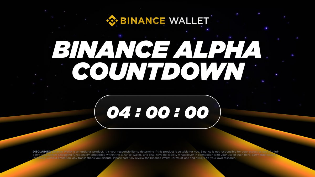 BinanceWallet's tweet photo. The countdown to Binance Alpha has begun!

Get ready for a new batch of tokens by preparing your assets on the corresponding chains: 
👉 3 on BNB Chain, 
👉 1 on Solana, and 
👉 1 on Base.

Quick Buy starts: 2024-12-18 at 10:00 (UTC+0)

Click here ➡️ https://t.co/cXe46Sd3Yp https://t.co/sNwDCoPUDB