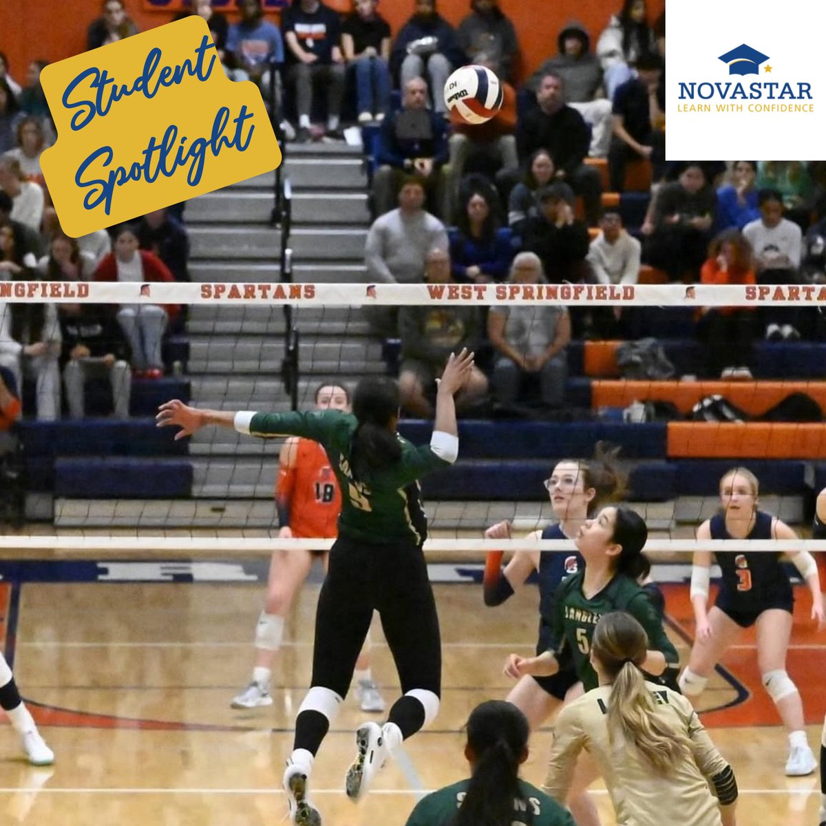 NovastarPrep's tweet photo. 🏐✨ Meet Ava M., a Langley HS junior excelling in STEM, SAT prep, &amp; French with Novastar Prep since 2020—AND a 2x state volleyball champ! 🏆📚

Her dedication shines on the court &amp; in the classroom. Ready to help your student succeed? 
Book a consult: https://t.co/AIbRFAUJEm https://t.co/YfwAtTOVei