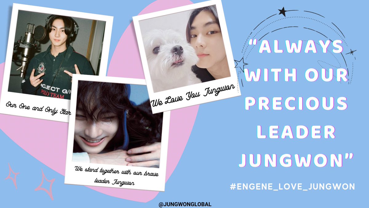 ENGENEs, now is the time to show our endless support and love. Please Copy &amp; Paste below and Reply with tags 🤍

We will always stand by JUNGWON side no matter how hard the challenges are. We'll use our strength &amp; love to overcome the obstacles together. ENGENE will always be