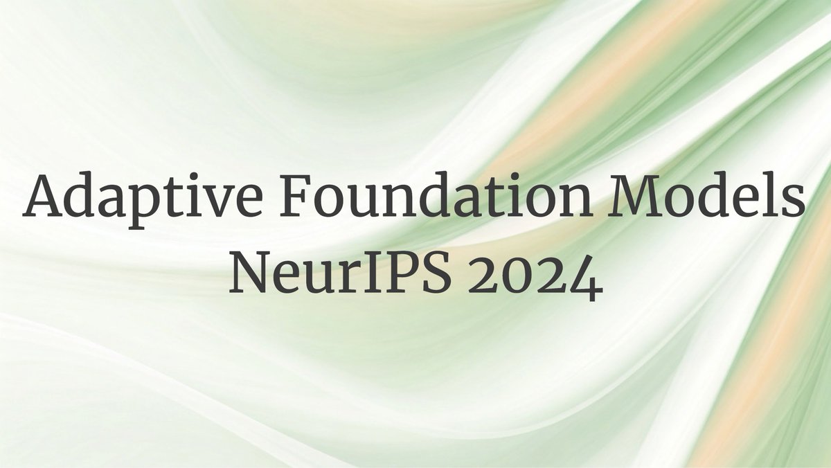 Paul Vicol (@paulvicol) on Twitter photo 🎉Thanks for attending the #NeurIPS2024 Workshop on #AdaptiveFoundationModels!
🚀Speakers: <a href="/rsalakhu/">Russ Salakhutdinov</a> <a href="/sedielem/">Sander Dieleman</a> <a href="/kate_saenko_/">Kate Saenko</a> <a href="/MatthiasBethge/">Matthias Bethge</a>/<a href="/vishaal_urao/">Vishaal Udandarao</a> <a href="/seo_minjoon/">Minjoon Seo</a> Bing Liu <a href="/tqchenml/">Tianqi Chen</a>
🔥Organizers: <a href="/PaulVicol/">Paul Vicol</a> <a href="/mengyer/">Mengye Ren</a> <a href="/lrjconan/">Renjie Liao</a> <a href="/NailaMurray/">Naila Murray</a> <a href="/weichiuma/">Wei-Chiu Ma</a> <a href="/BeidiChen/">Beidi Chen</a>
🧵Recap! 🎉Thanks for attending the #NeurIPS2024 Workshop on #AdaptiveFoundationModels!
🚀Speakers: <a href="/rsalakhu/">Russ Salakhutdinov</a> <a href="/sedielem/">Sander Dieleman</a> <a href="/kate_saenko_/">Kate Saenko</a> <a href="/MatthiasBethge/">Matthias Bethge</a>/<a href="/vishaal_urao/">Vishaal Udandarao</a> <a href="/seo_minjoon/">Minjoon Seo</a> Bing Liu <a href="/tqchenml/">Tianqi Chen</a>
🔥Organizers: <a href="/PaulVicol/">Paul Vicol</a> <a href="/mengyer/">Mengye Ren</a> <a href="/lrjconan/">Renjie Liao</a> <a href="/NailaMurray/">Naila Murray</a> <a href="/weichiuma/">Wei-Chiu Ma</a> <a href="/BeidiChen/">Beidi Chen</a>
🧵Recap!