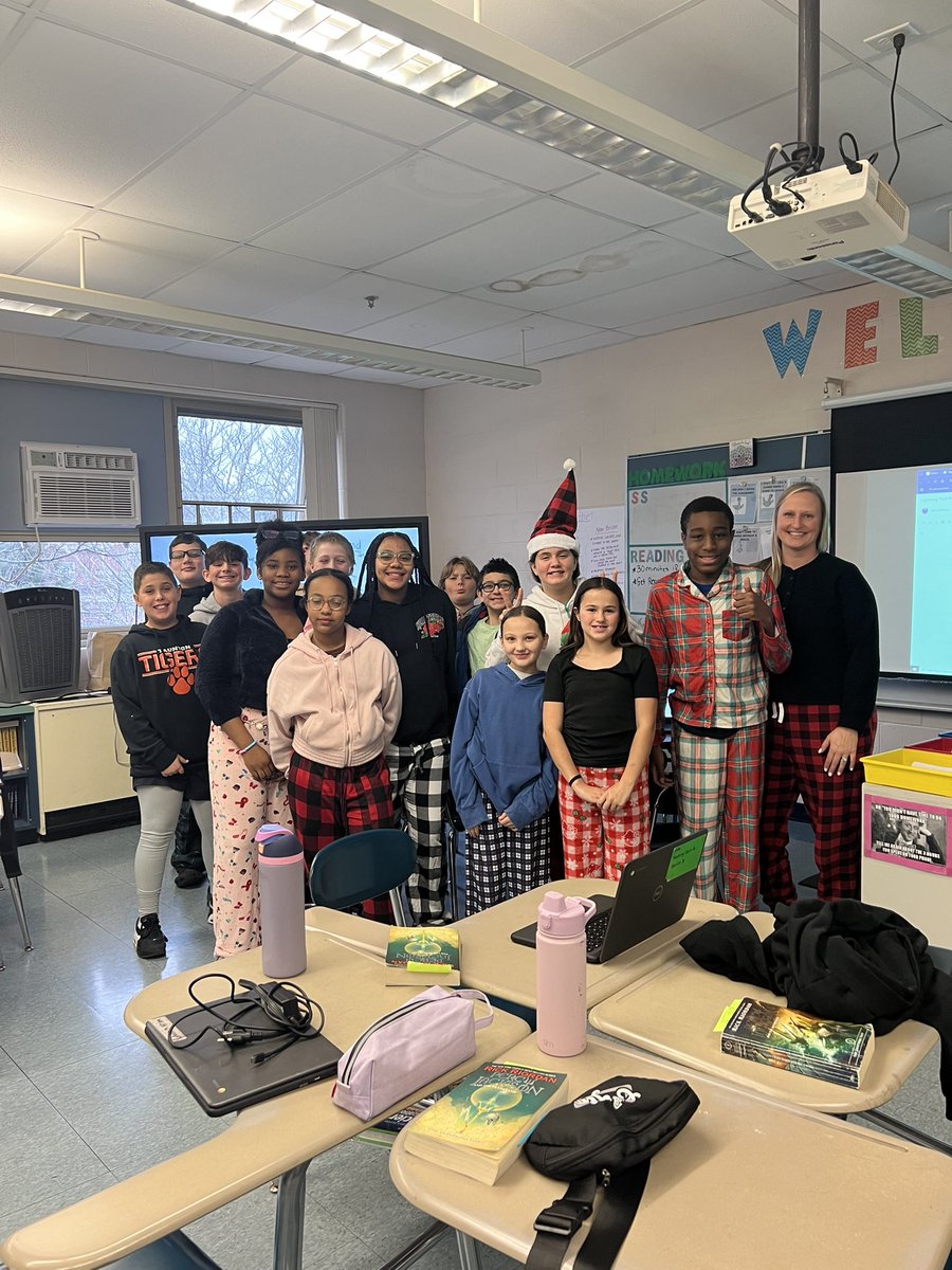 It’s officially spirit week at Friedman Middle School, which allows us to celebrate the joy of pajama day!🎄<a href="/Taunton_Schools/">Taunton Public Schools</a>