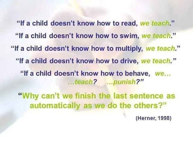 We must teach and model behavior.