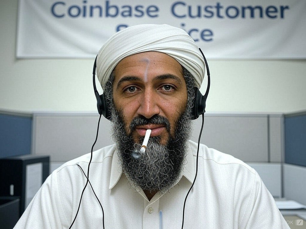 Coinbase customer support.

Your coins are safu.