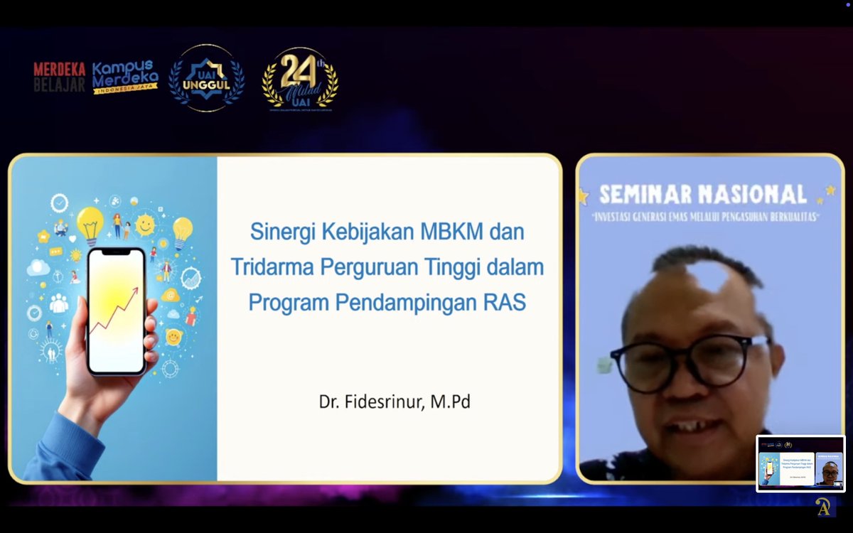 UAIofficial_'s tweet image. Assalamu’alaikum Insan #UAI!

Program Studi Pendidikan Guru Pendidikan Anak Usia Dini Universitas Al-Azhar Indonesia (PG PAUD UAI) menyelenggarakan seminar nasional pada Selasa, 10 Desember 2024 di Ruang Serbaguna Lantai 2.

#pgpaud
#PAUD 
#RumahAnakSIGAP
#tanotofoundation