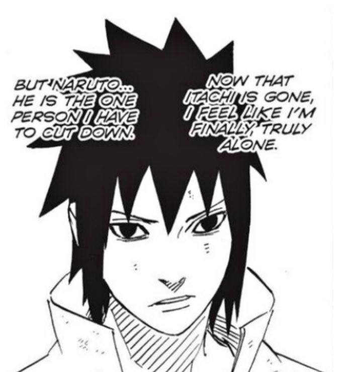 WeddaxX's tweet photo. I Just Realized Sasuke Not Only Didn’t Have Feelings For Sakura But Didn’t Even Consider Sakura a Friend In Shippuden. 

Sasuke Did Say He Saw Team 7 As Family In The First Part But In The 2nd Part He Called Naruto His Only Friend. #Sasunaru #Sasusaku @Teiney_JJoke https://t.co/gOI30Y4HCf