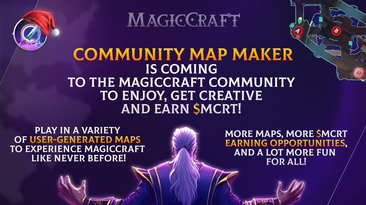 MagicCraftGame's tweet photo. Community Map Maker is coming to MagicCraft! 🗺️🪄

Get creative, make your own &amp; explore other user-generated maps and enjoy the new MagicCraft experience like never before! 👏 https://t.co/EPWIDYElRO
