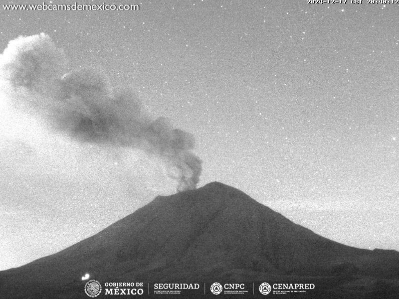PreMxOficial's tweet image. #AVISO ⚠️ | #Exhalación MODERADA 🟡 del volcán #Popocatépetl registrada a las 20:33 h. 🌋💨

⚠️ Caída de ceniza (NOR-NORESTE): #Puebla, #Tlaxcala, #Hidalgo y #Veracruz. 

🚦 AMARILLO FASE 2. 🟡