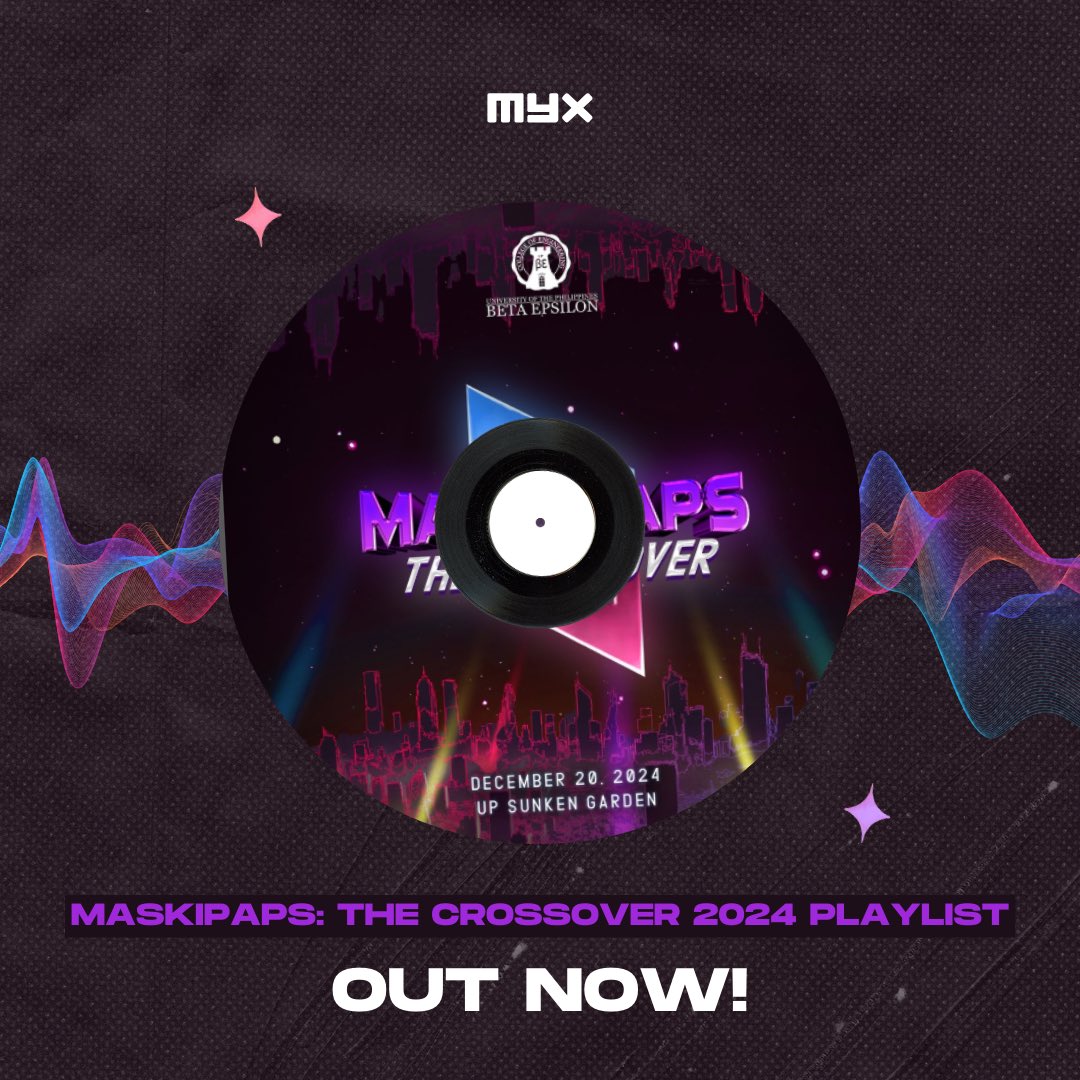myxglobal's tweet photo. MASKIPAPS READY? π«΅
What songs are you most excited to hear live? πΆ Before Dec. 20, dive into the Maskipaps: The Crossover 2024 Playlist on Spotify to catch the vibe of UPβs biggest year-ender music festival. π€©π€
#MYX #Maskipaps2024 #MaskiCrossover https://t.co/BQLTHcgxJo