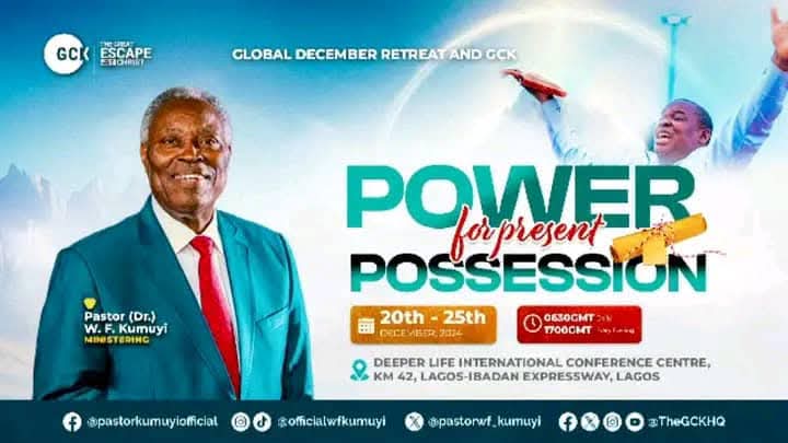 Dyoung_adults's tweet image. Unlock Power for Present Possession this December! Join us for a life-transforming retreat.
📅 Dates: December 20th–25th, 2024
 Don’t miss it! 🫵🏾
#DLDR2024 
#GCKinLagos