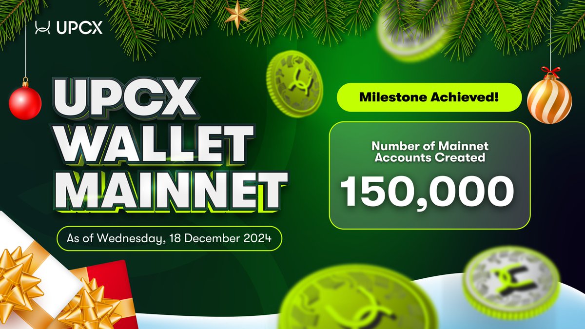Upcxofficial's tweet photo. 🎉 150,000 Wallets Created and Counting! 🚀

Thank you for being part of this incredible journey. 

Here’s to even bigger milestones ahead! Let’s keep growing together 💚

#UPCX #UPCXWallet #BeyondPayments