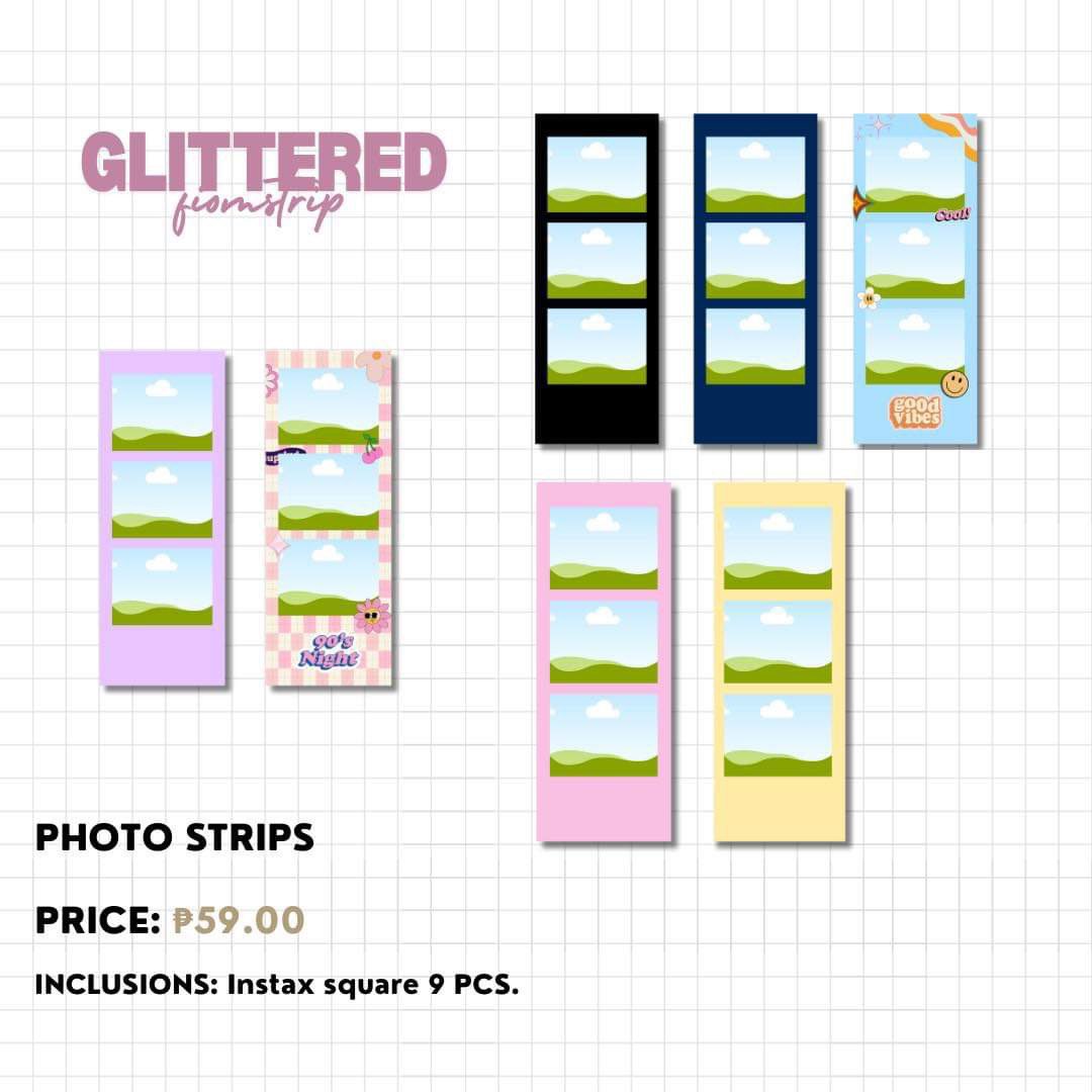0813kartt's tweet photo. wts lfb ph 

☻ personalized photostrips (glittered)❕️
⤷ ₱59 (9 pcs)

- mop: gcash
- jnt courier
- no refunds

dm if interested ! 💌

t. photostrips kpop photocard https://t.co/ZPCxhJRYdw