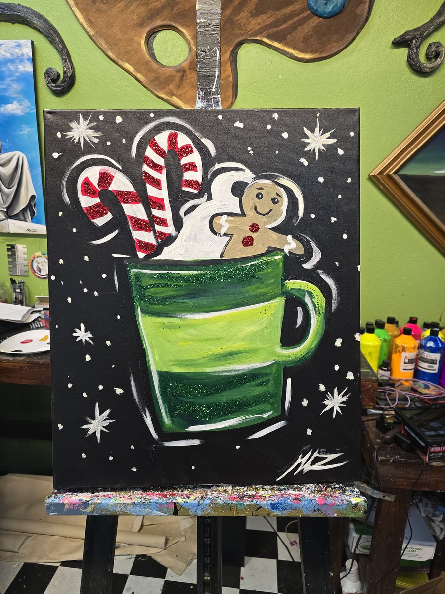 MemosCanvas's tweet photo. โ๏ธ Hot Coco Painting ๐จ #hotcoco #gingerbreadman #gingerbreadhouse #snowman #winter #snow #christmas #christmastree #holidayart Host your Own #sipandpaint #paintparty #paintnight #learntopaint #montclair #art #artist #artgallery #memoscanvas #canvas #laart #artgallery #gallery https://t.co/IA8wf2gJdv