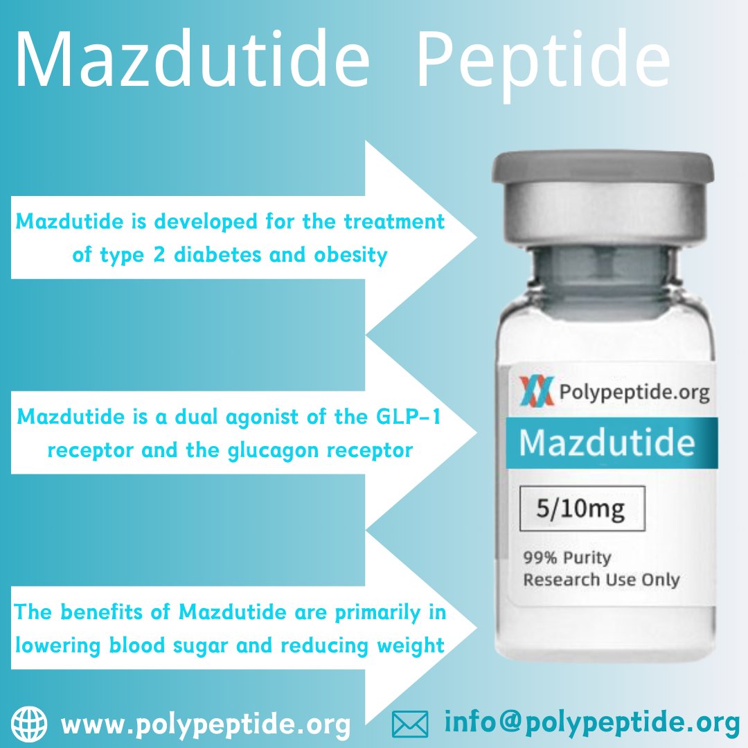 peptidesupplier's tweet photo. Wight loss peptide Mazdutide

#polypeptideorg #Mazdutidepowder 
#RawMazdutidepowder #Mazdutidepowdermanufacturer #Mazdutidepowderbuy 
#Mazdutidepowderonline
#Mazdutidepowderbuyinbulk
#RawMazdutidepowderforsale
#BuyMazdutidepowderonline
#Mazdutide5mgbuy
#Mazdutide10mgonline https://t.co/lrXqV1betN