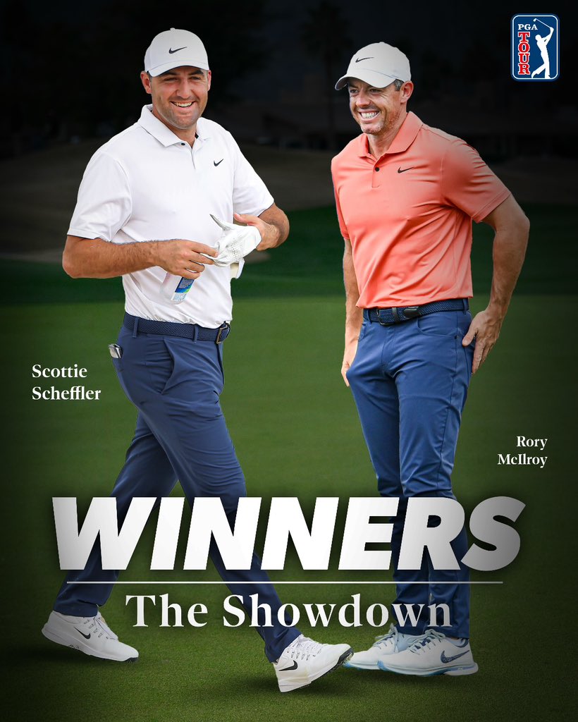 Scottie and Rory win 𝙏𝙝𝙚 𝙎𝙝𝙤𝙬𝙙𝙤𝙬𝙣 🏆