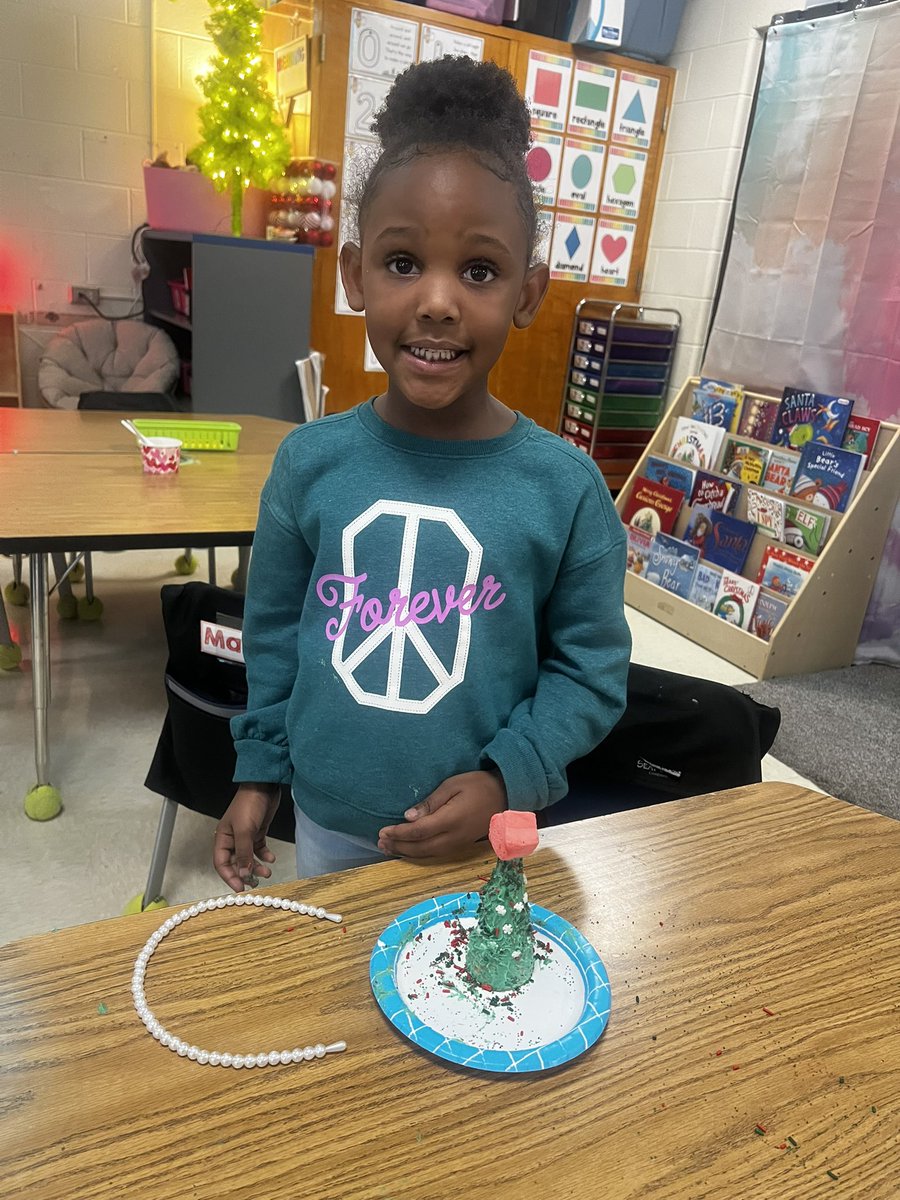 MissHortonSC's tweet photo. Yesterday our spirit day was Christmas Tree day! We made our own Christmas trees with sugar cones, frosting, &amp; sprinkles! It was such a fun, little project that the kids loved and enjoyed eating afterwards, at home! 😊 #ChristmasMagic @SyringDragons  @swartz_creek https://t.co/zMmprmOBcV
