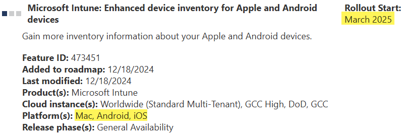#MSIntune Enhanced Device Inventory #Roadmap expansion to #Apple #iOS #macOS and #Android devices

microsoft.com/en-us/microsof…
