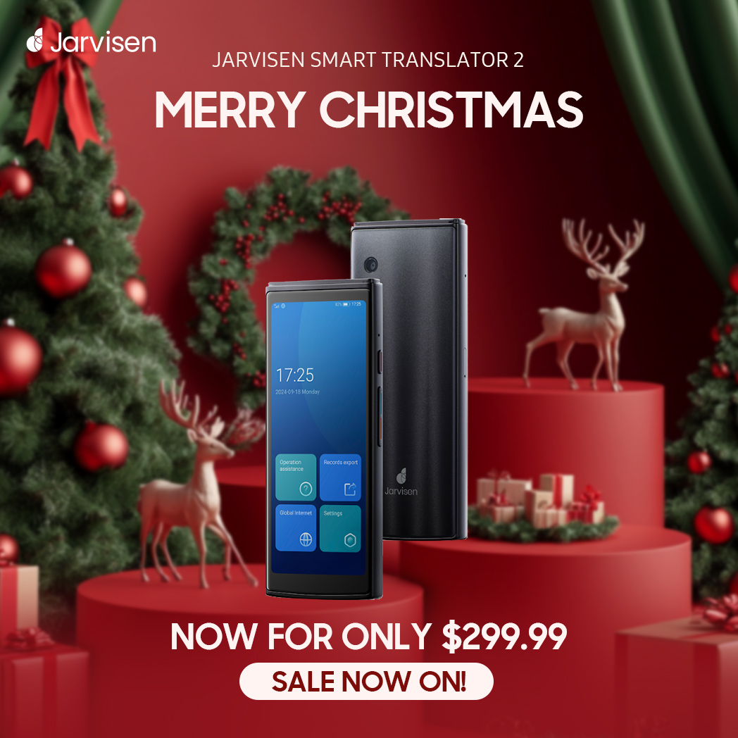JarvisenGlobal's tweet photo. ✨ Jarvisen Smart Translator 2
🎄 Merry Christmas! 🎄
🎁 Special Holiday Offer: Now Only: $299.99
Don’t miss out — get yours today!
🔗 Shop Now:
🌐 Our Website: https://t.co/Fbx2gH0WD5 https://t.co/7ifNVl3kqC