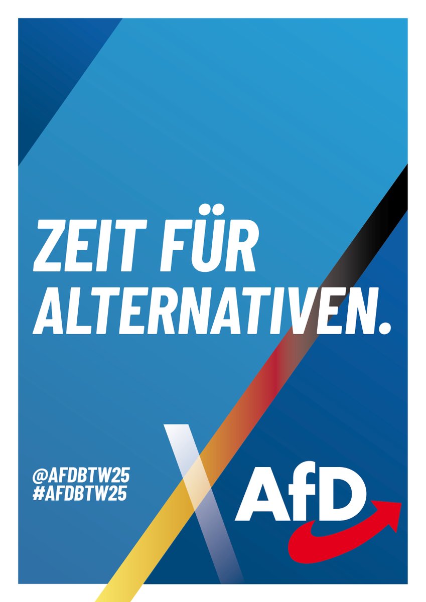 AfDBTW25's tweet photo. Bitte unterstützt uns bei der #BTW25 durch Teilen unserer Beiträge. Bitte markiert uns mit @AfDBTW25 und nutzt den Hashtag #AfDBTW25

#AfD #DeshalbAfD #TeamAlice #ZeitFürDeutschland #ZeitFuerDeutschland #ZeitFürDieAfD #Deutschland #DeutschlandZuerst https://t.co/8RTREcroEa