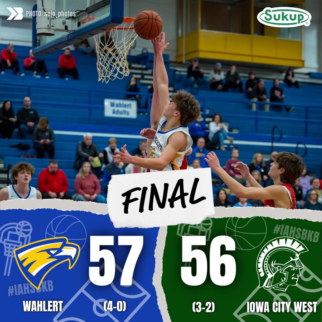 WAHLERT CATHOLIC IS ON FIRE 😳

The Golden Eagles have defeated Iowa City West and the reigning 3A Champions Davenport Assumption to start the season.

#iahsbkb Sojo Photos