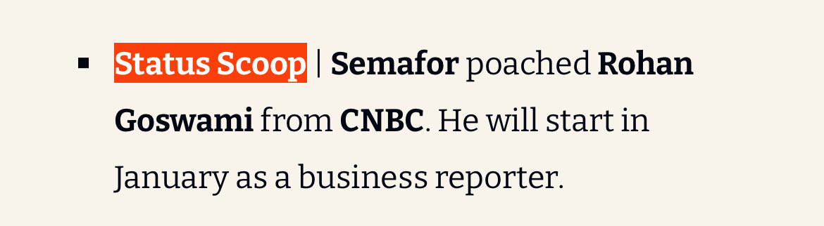 rogoswami's tweet image. Scooped on the most important acquisition of my career. Will try not to make a habit of it. Excited to join @lizrhoffman @semaforben to build something fun and martini-driven