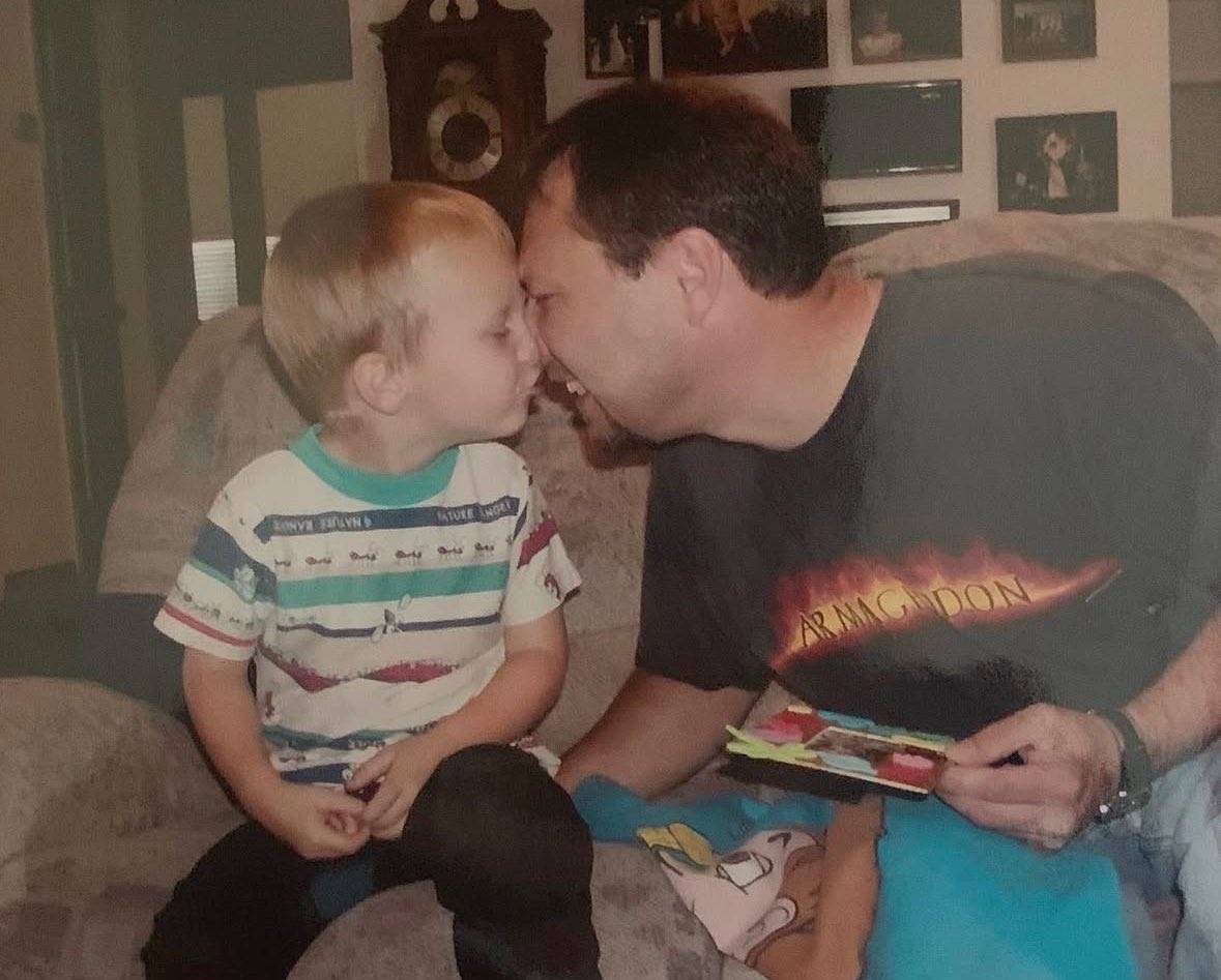 JohnnieGuilbert's tweet photo. My girlfriend got me shirts my dad wore in these photos for Xmas.
Had me crying thank you Grace🖤 https://t.co/QDpygyfHg0