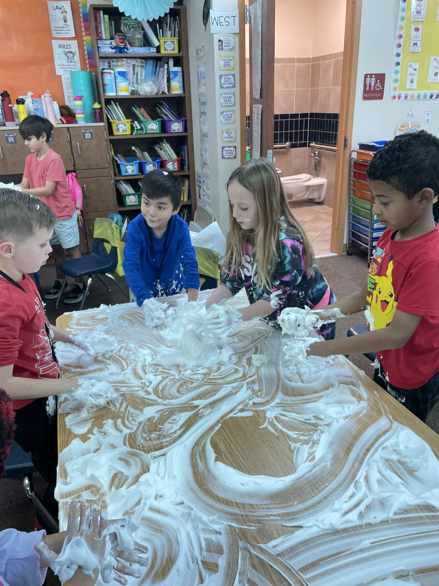 “Snowman building” was a fun, messy experience ⛄️ 😂 #HMEproud
