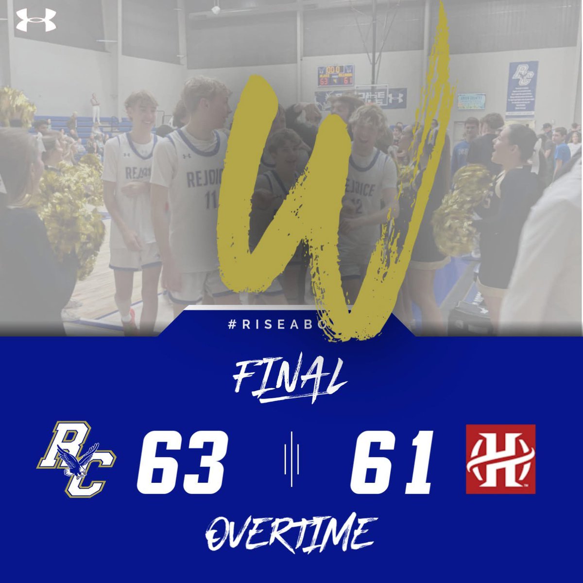 🏀🦅Rejoice Boys Basketball comes from 20 down and tie it at the buzzer! Eagles go on to get the win in overtime vs Holland Hall!
#RiseAbove