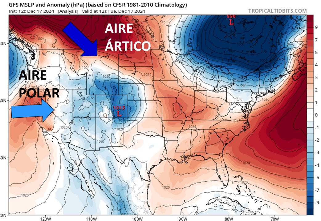 InfoMeteoro's tweet photo. 🥶Este miércoles llega el #FrenteFrío15

✅¿Qué tipo de masa fría tendremos?
*POLAR-ÁRTICA*: POLAR procedente del Pacífico norte y una ÁRTICA desde Alaska y el Mar Ártico.

🌡️Refrescará gradualmente el norte y noreste mañana, extendiéndose al centro-oriente el jueves, incrementando lluvias🌧️