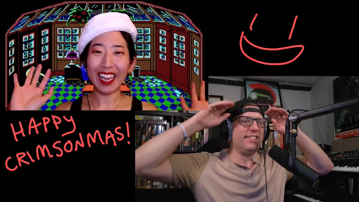 Happy Crimsonmas to one and all!🎉 Thanks to everyone who came out and celebrated with us. Congrats to the giveaway winners, and thanks raiders! 🎉  We spread the #DOSember love by raiding twitch.tv/oldskooljay. Me and <a href="/DanTheBand/">Dan Policar 🎹</a> say Happy Holidays and Happy New Year! 🥳🎈🎉