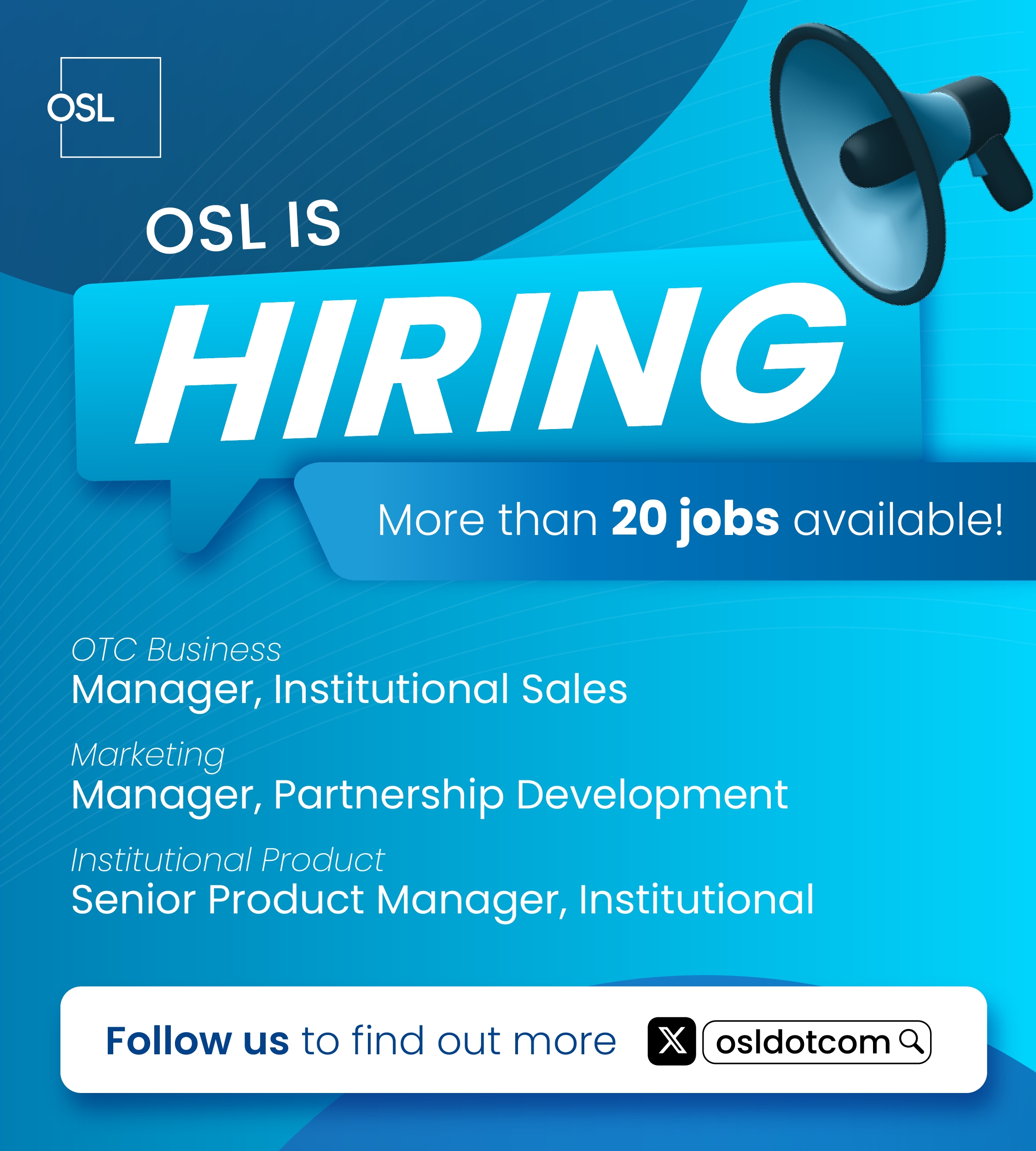 OSL on X: &ldquo;#OSL is hiring! Ready to join a team that&rsquo;s shaping the 