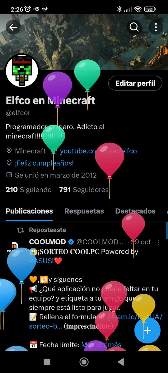 elfcor's tweet image. Supongo que toca dar un poco de cringe... 🥳