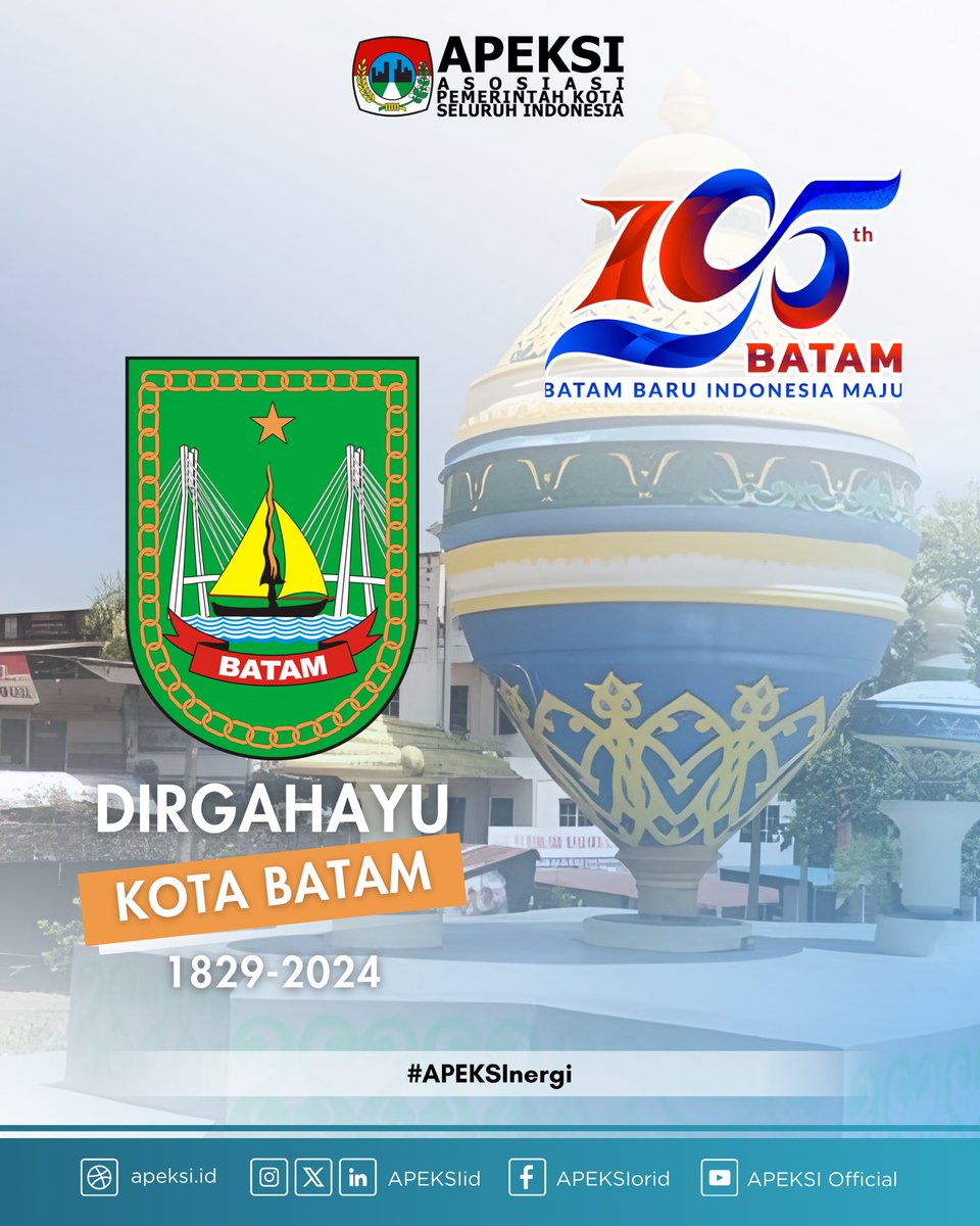 Di Hari Jadi Batam ke-195, 18 Desember 2024, Pemerintah Kota Batam mensyukuri kemajuan dan capaian Kota Batam sebagai hasil kolaborasi yang kuat antara berbagai suku dan budaya yang ada di sana. Dirgahayu Kota Batam.

#APEKSInergi
#ceritakota
#KotaBatam