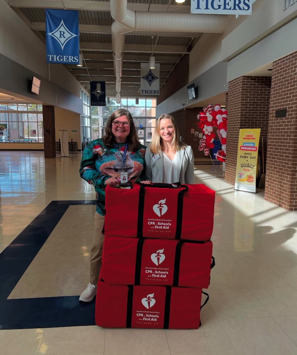Today the American Heart Association delivered 3 CPR Kits for Ragsdale students to assist in their completion their CPR requirement, compliments of TE Connectivity!! Thank you for providing this opportunity for GCS students! <a href="/GCSchoolsNC/">Guilford Co. Schools</a>