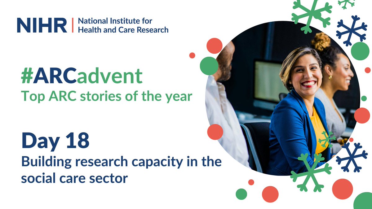 NIHR Applied Research Collaborations (ARCs) (@nihrarcs) on Twitter photo #ARCadvent Day 1⃣8⃣:
A social care research learning community launched as part of an investment of more than £4m from <a href="/NIHRresearch/">National Institute for Health and Care Research</a>/<a href="/DHSCgovuk/">Department of Health and Social Care</a>. Parallel to this, ARCs have each received up to £260k to build research culture & infrastructure in #SocialCare arc-kss.nihr.ac.uk/news/national-… #ARCadvent Day 1⃣8⃣:
A social care research learning community launched as part of an investment of more than £4m from <a href="/NIHRresearch/">National Institute for Health and Care Research</a>/<a href="/DHSCgovuk/">Department of Health and Social Care</a>. Parallel to this, ARCs have each received up to £260k to build research culture & infrastructure in #SocialCare arc-kss.nihr.ac.uk/news/national-…
