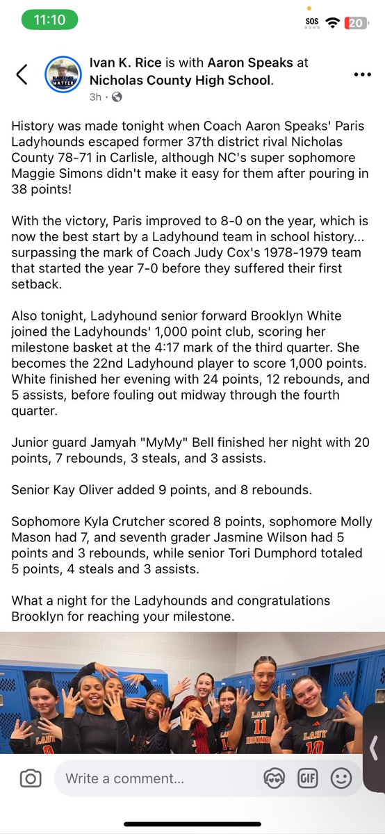 whitebrooklyn48's tweet photo. Beyond great full for my 1000th point tn and the win on top. 8-0 let’s gooo
@doctorofsports @aspeaks @tenthregion @NextLevelNKY https://t.co/EwCu7qNxCy