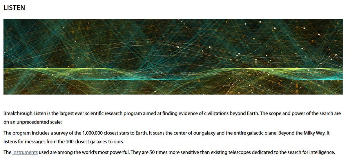 frz_crypto's tweet image. &quot;Breakthrough Listen is the largest ever scientific research program aimed at finding evidence of civilizations beyond Earth.&quot;

$LISTEN seems undervalued as fuck at 40k

the attention alone this research program will create will moon this coin, similar to $ACT.…