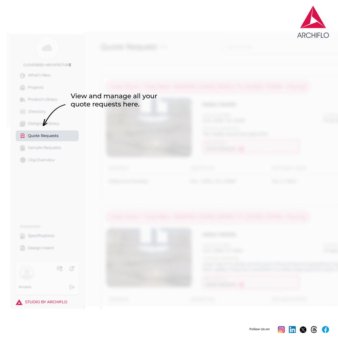 ArchifloStudio's tweet photo. All your quote requests, one place. 
Stay organized and save time with our streamlined platform. 
SignIn for more details https://t.co/ZFViULKIRy
#Architecture #ArchitectureInnovation #BIM #WorkSmart #Efficiency #QuoteManagement https://t.co/hMuMkLhyDV